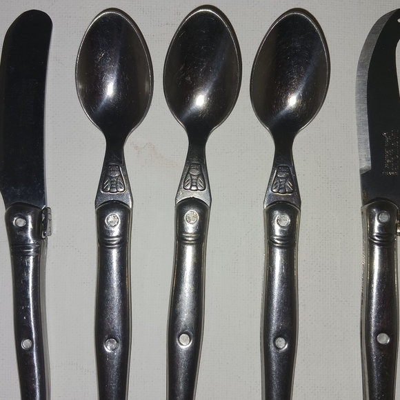 Laguiole Stainless Steel Cheese Forks / Knives, Spreaders & Spoons, … - Picture 3 of 10